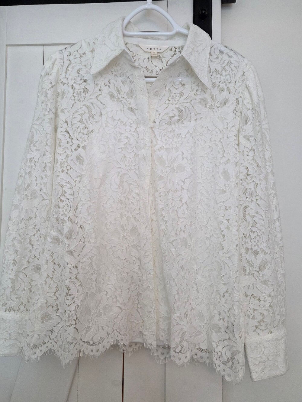 Lace Blouse Button Down (M)